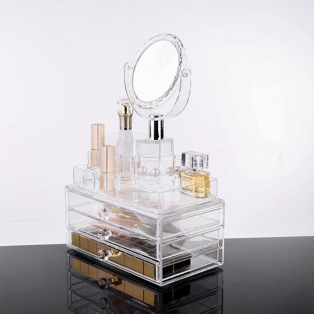 Wholesale High Quality Makeup Storage Perfume Holder Countertop Cosmetic Display Cases nail polish With High Quality Custom