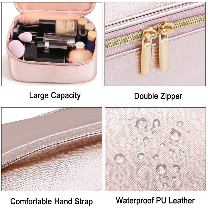 Custom 3 Pcs Makeup Bag Portable Travel Cosmetic Bags Large Makeup Organizer bags with Zipper