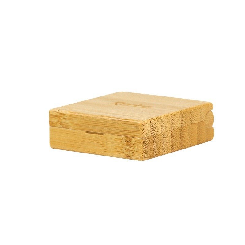 Natual Bamboo Cosmetic Palette Eye Brow Powder Storage Container Powder Blusher Box Makeup Kit Face Powder Eye Shadow Palette