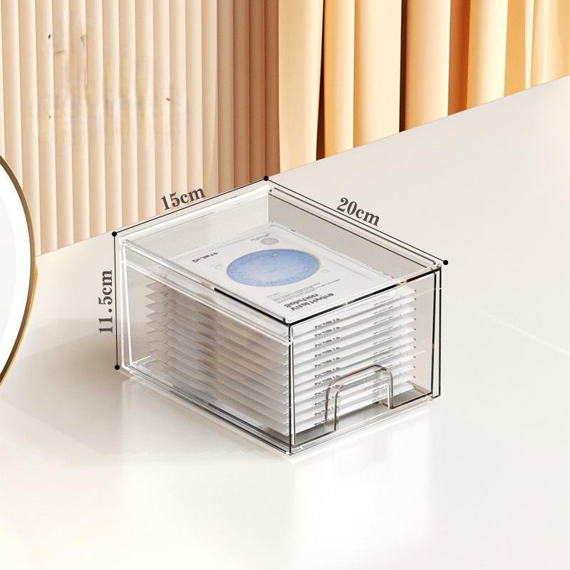 Bathroom Cabinet Clear Pull Out Drawer Makeup Storage Bins Cosmetic Organizer Drawer Set