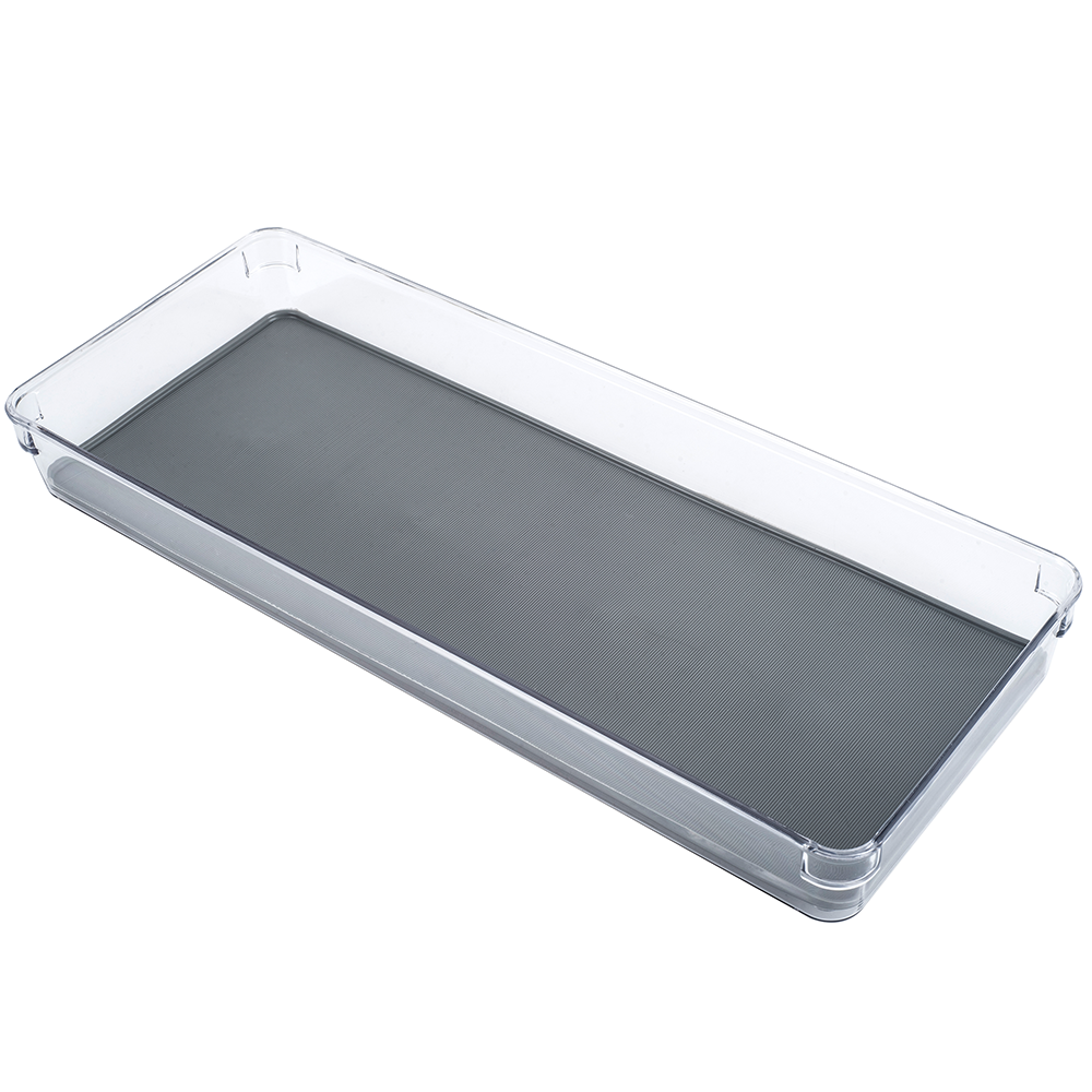 LINK LIFE Drawer Storage Non-slip Square Drawer Bin - L,Drawer Organizer Trays Storage Bins for Makeup Bedroom Kitchen Office