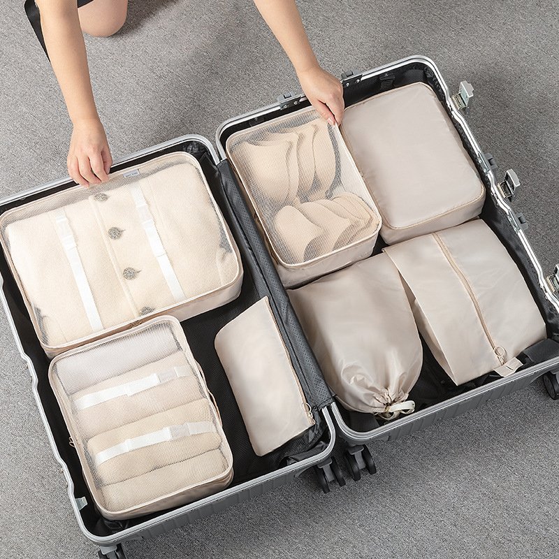 OEM ODM Travel 7Pcs Set Luggage Organizer Packing Wholesale Custom Packing Cubes Set For Travel Storage Bag Set