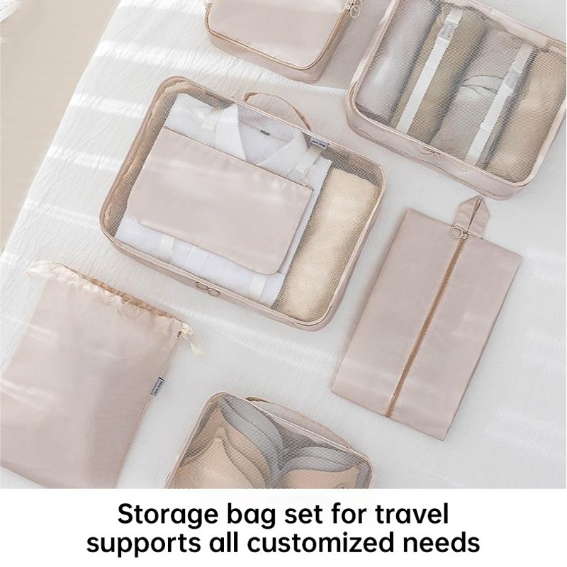 OEM ODM Travel 7Pcs Set Luggage Organizer Packing Wholesale Custom Packing Cubes Set For Travel Storage Bag Set