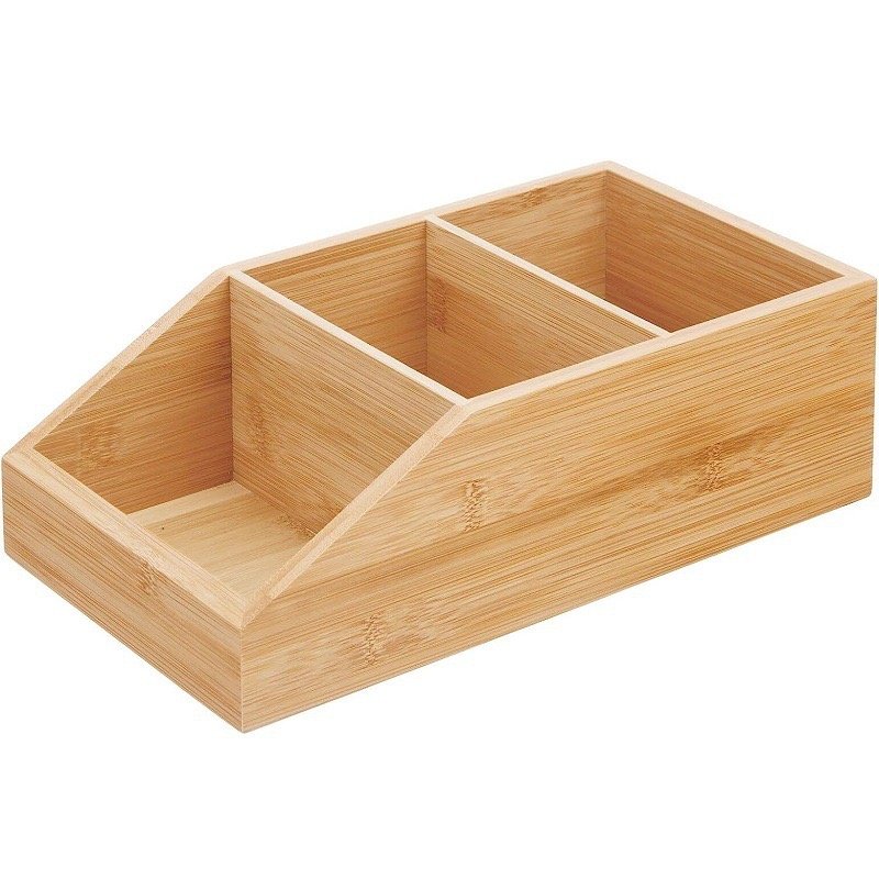 cheap multi-functional custom wooden kitchen office bathroom makeup desktop desk drawer bamboo organizer storage box