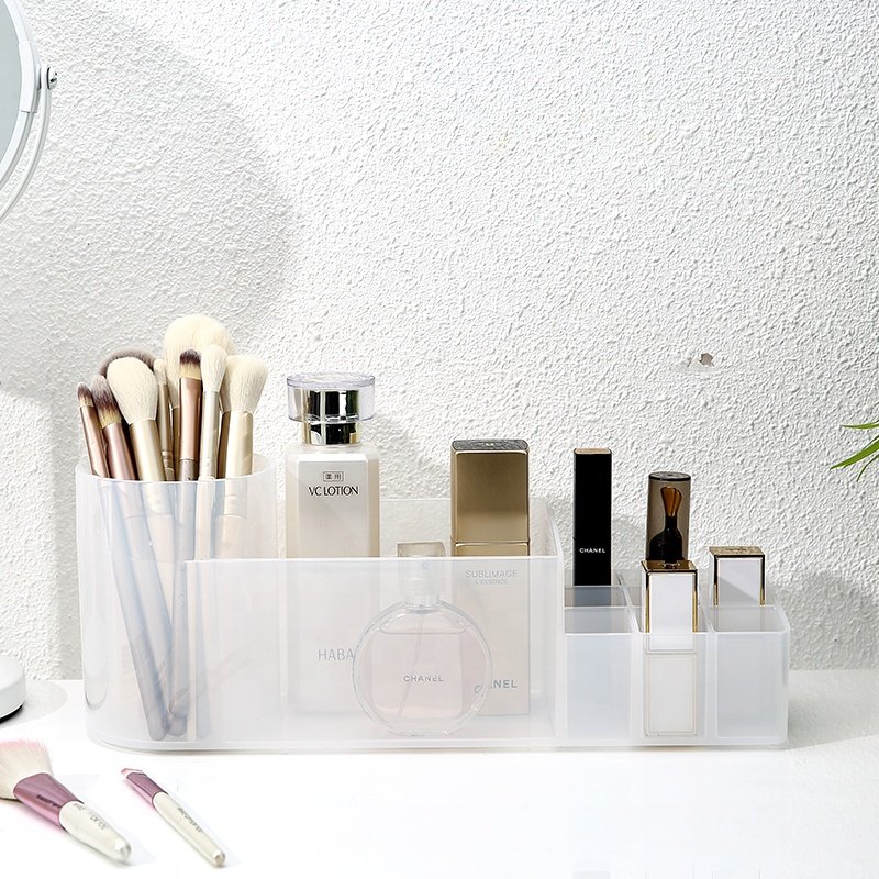 Household waterproof bathroom accessories makeup storage box hair dryer stick comb clear plastic storage organizer for bathroom