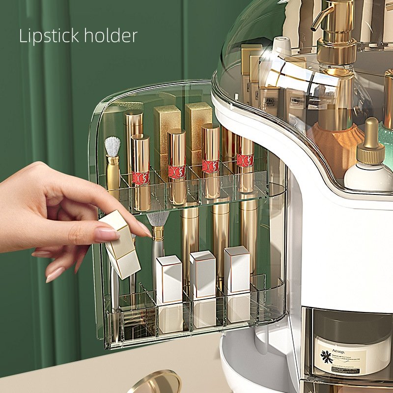 XJH New Fashion Large Capacity Square Makeup Organizer Multifunctional Clear Plastic Storage Box Dust-proof Modern High