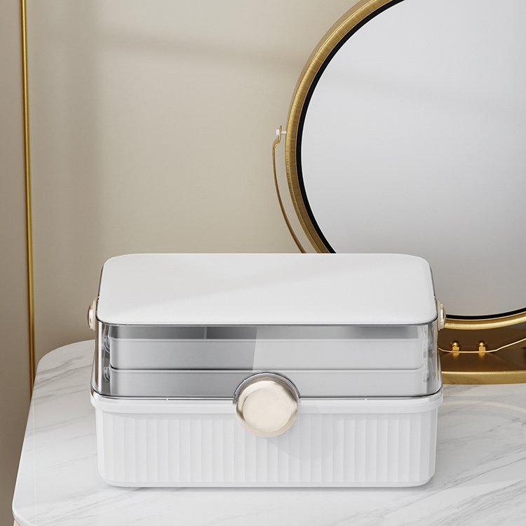 Sesame Wholesale Custom Luxury Desktop Dust-proof Make Up Organizer Makeup Organizer Storage Box