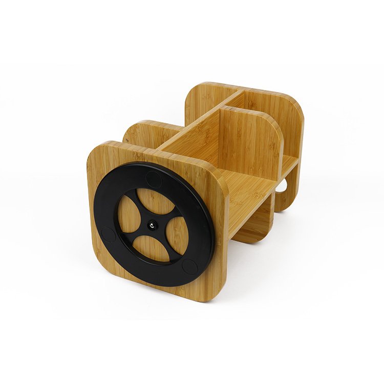 Bamboo 360 Degree Rotating Makeup Organizer