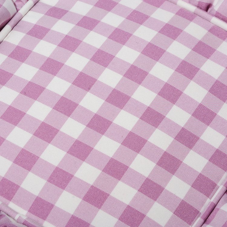 RTS Personalized Waterproof Cosmetic Storage Pouch Bag Plaid Travel Purse Organizer Gingham Zipper Makeup Organize Checked Bag