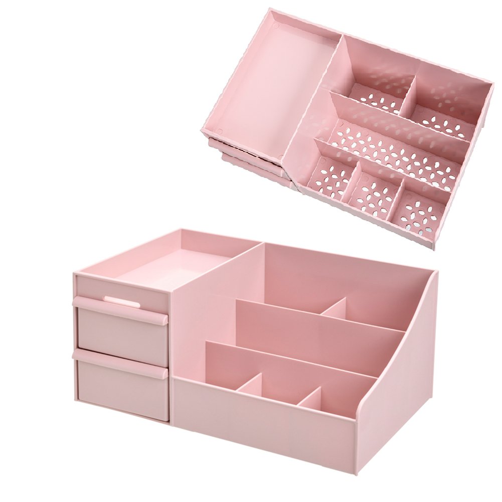 Multifunction Plastic PP Jewelry Makeup Tools Cosmetic Storage Organizers Box Rack Case