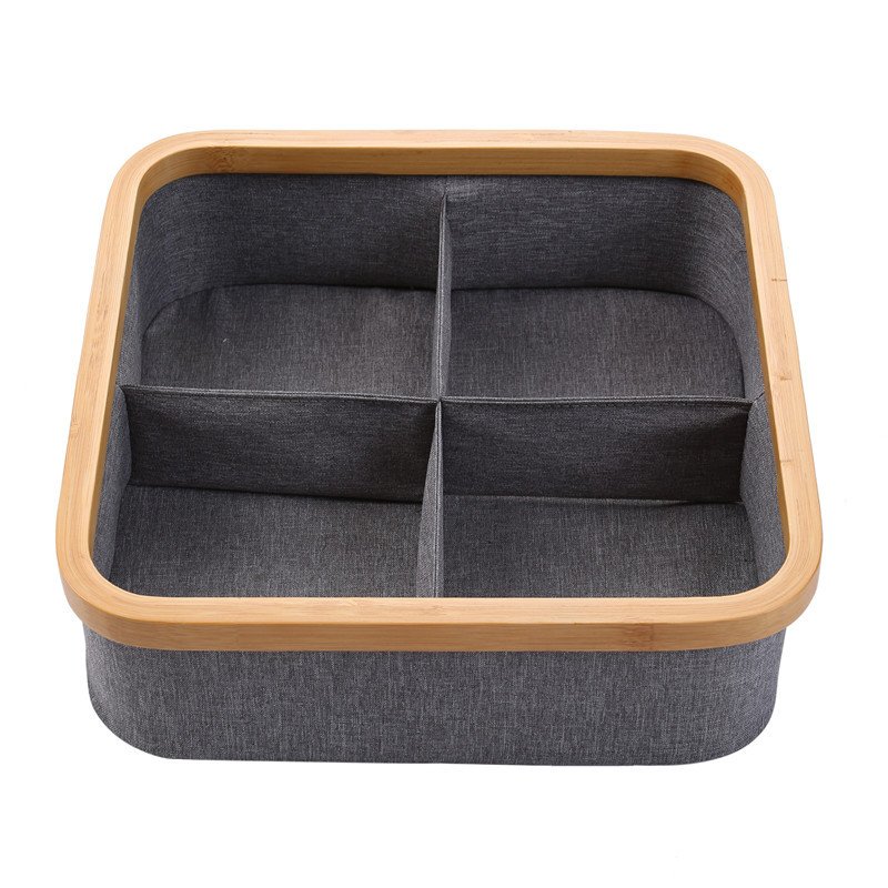 Classic Makeup Tie Phone Home Bathroom Bedroom Organization 4 Compartment Storage Box