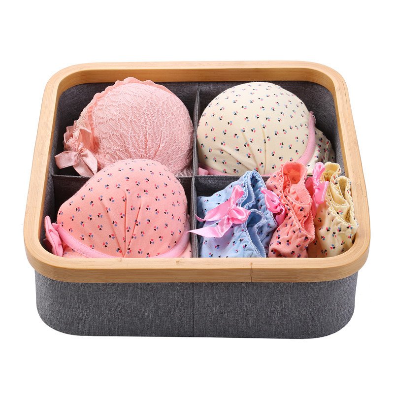 Classic Makeup Tie Phone Home Bathroom Bedroom Organization 4 Compartment Storage Box