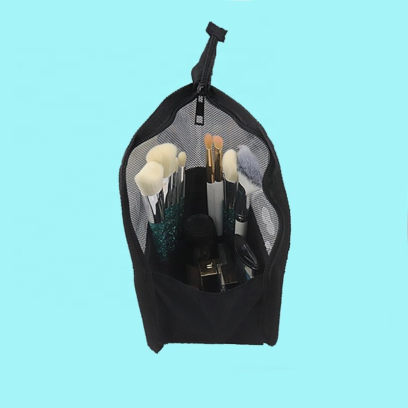Waterproof makeup holder custom logo travel cosmetic pouch nylon makeup pouch Travel women Makeup organize make up bag