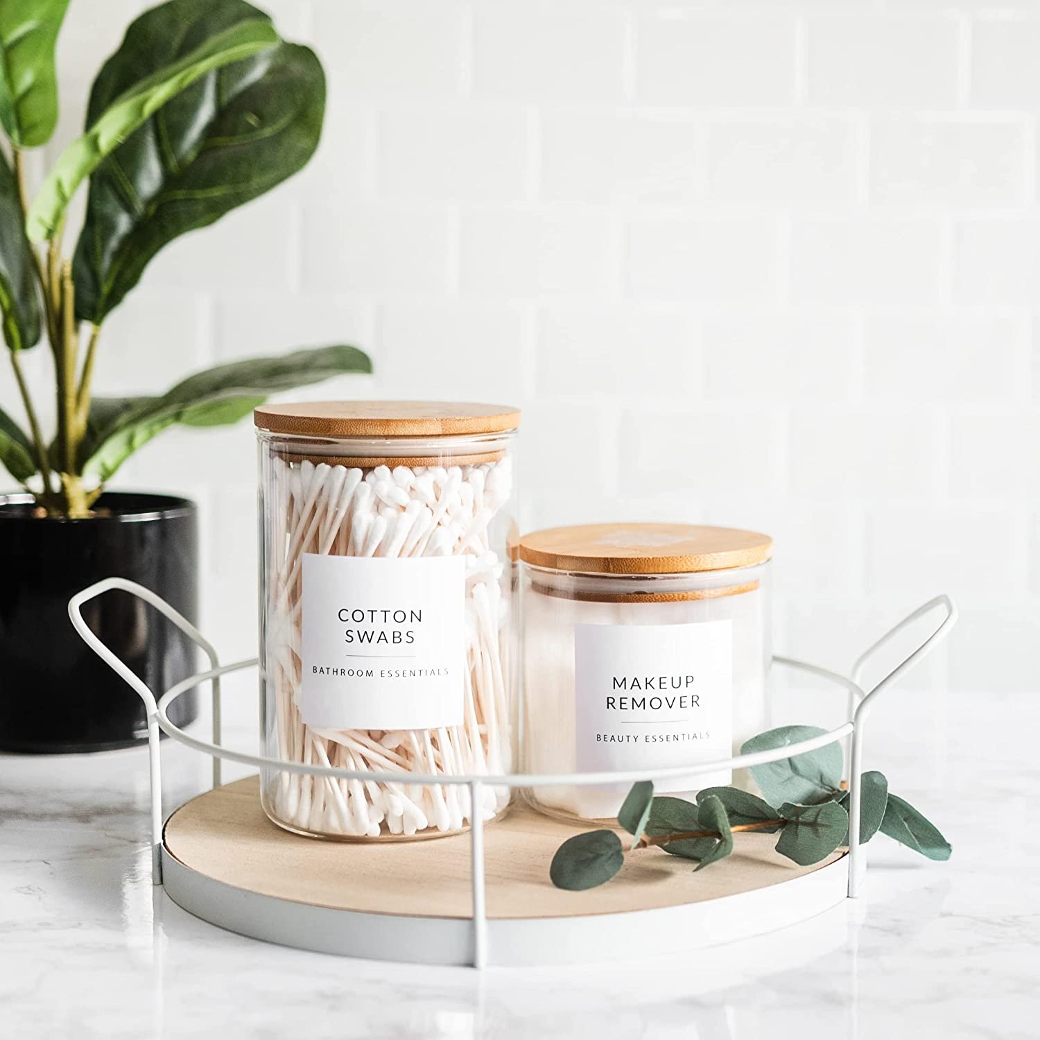 Bathroom Jars Labels Hand Soap Labels for Bottles Bins Bathroom Makeup Organizer Containers Labels for Storage