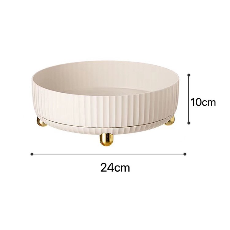 Non-Skid Makeup Perfume Organizer Pantry Lazy Turntable With Wide Base Storage Bin Rotating Organizer For Kitchen Seasoning