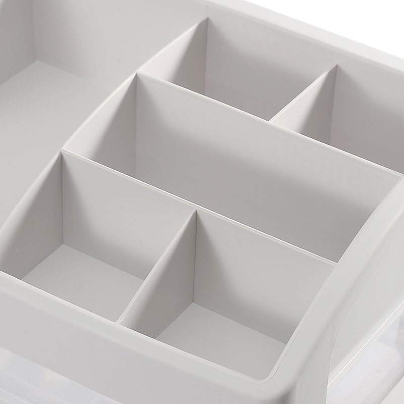 Desktop Makeup Organizer Countertop Bathroom Cosmetic Storage Case with 3 Drawers