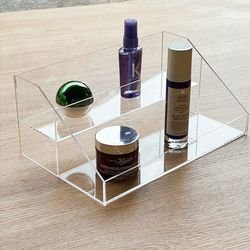 Transparent Acrylic Multilayer Drawer Divided Cosmetics Storage Rack Dressing Table Vanity Clear Makeup Organizer