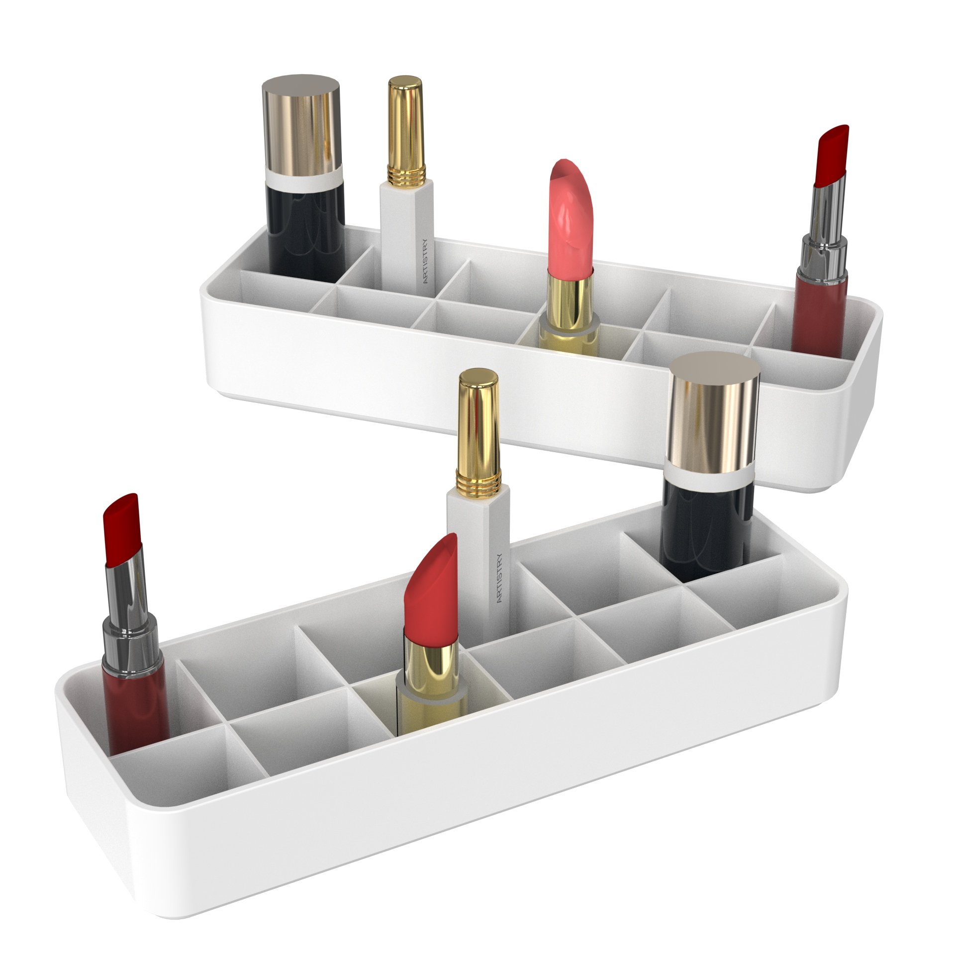 Good Selling Make up Desk Kit Private Label Plastic Storage Boxes Separate Box Desktop Organizer Makeup Box