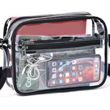 New transparent pvc crossbody bag detachable shoulder strap waterproof storage bag cosmetic bag