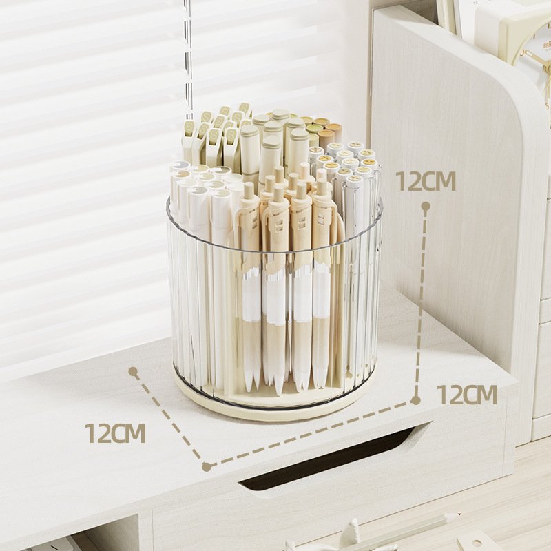 Dropshipping Shopify Rotating Desk Organizer with 2 Drawer Pencil Pen Holder for Des