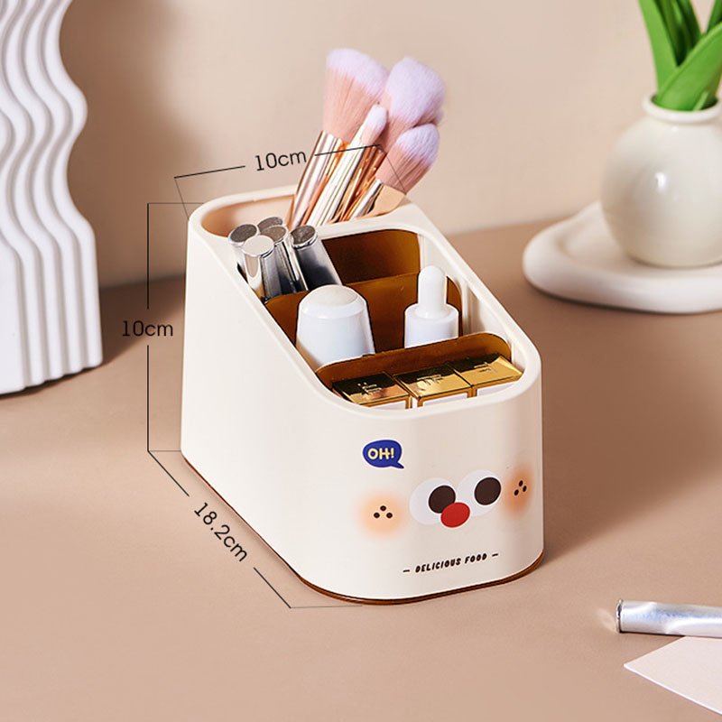 New arrival 4-Grid Modern Plastic Desktop Storage Box Cute Children Desktop Plastic storage Organizers