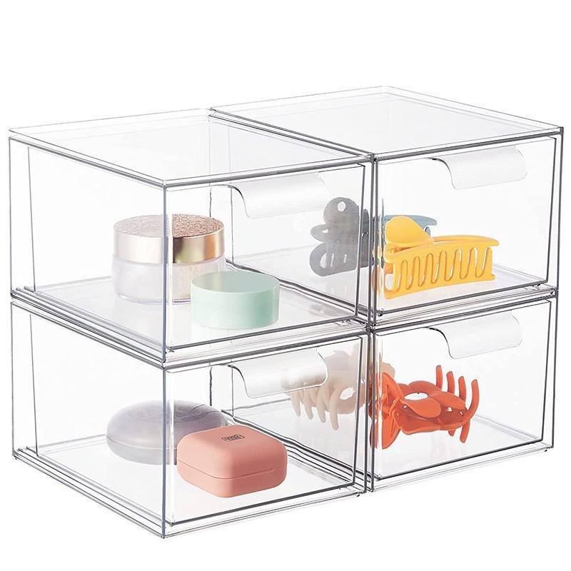 Niseven Wholesale Waterproof Makeup Organizer Stackable Acrylic Jewelry Packaging Boxes Jewelry Storage Boxes