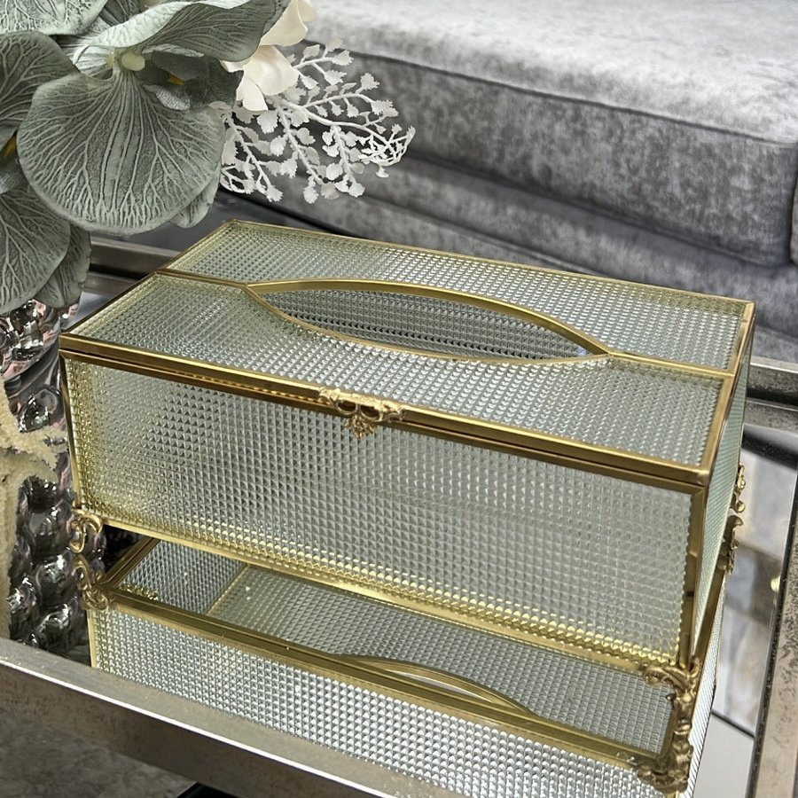 Nordic Home Decorative Elegant Glass Tissue Box High Quality Handmade Napkin Dispenser Glass Box