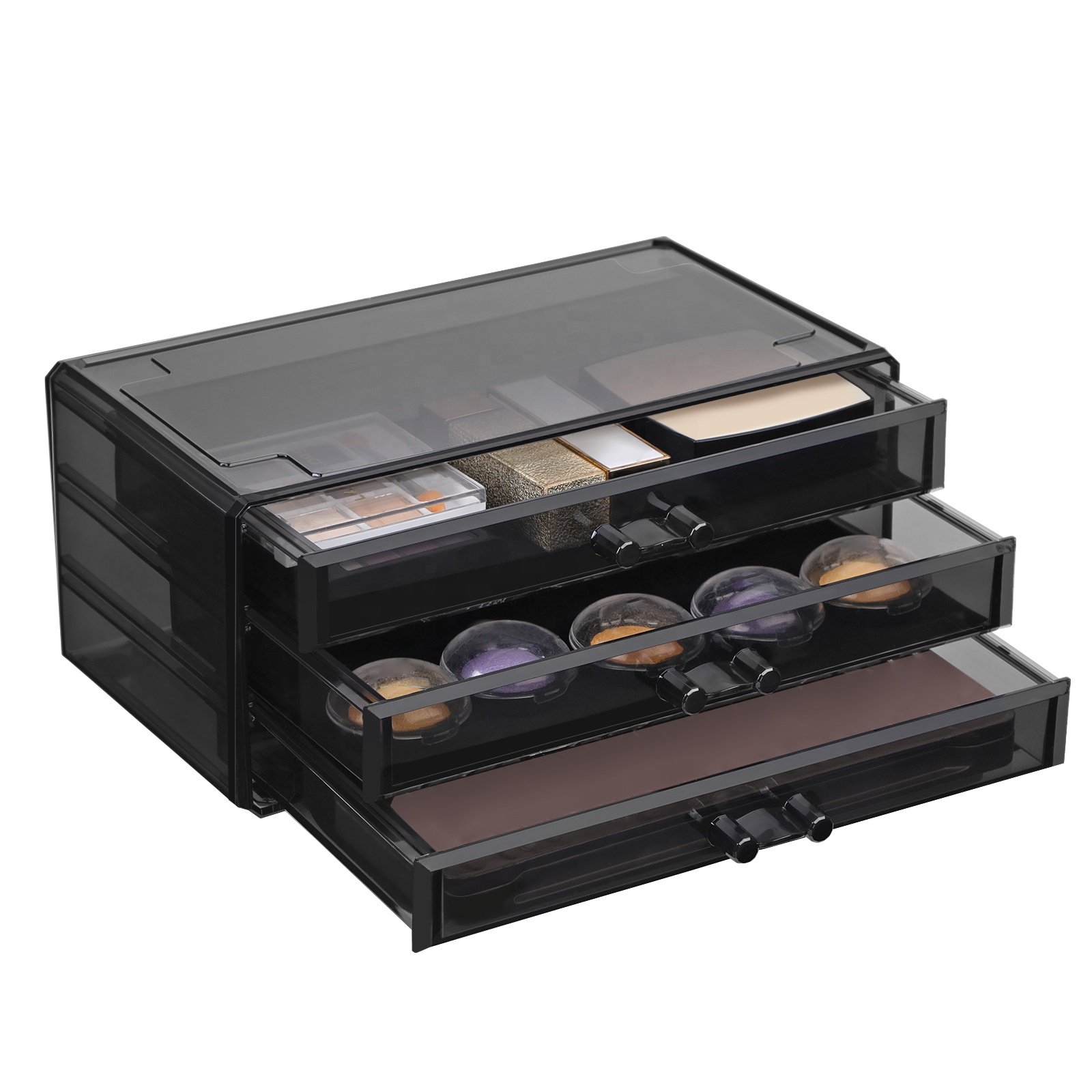 SONGMICS Wholesale Multifunction Plastic Makeup Organizer case transparent acrylic cosmetic storage box