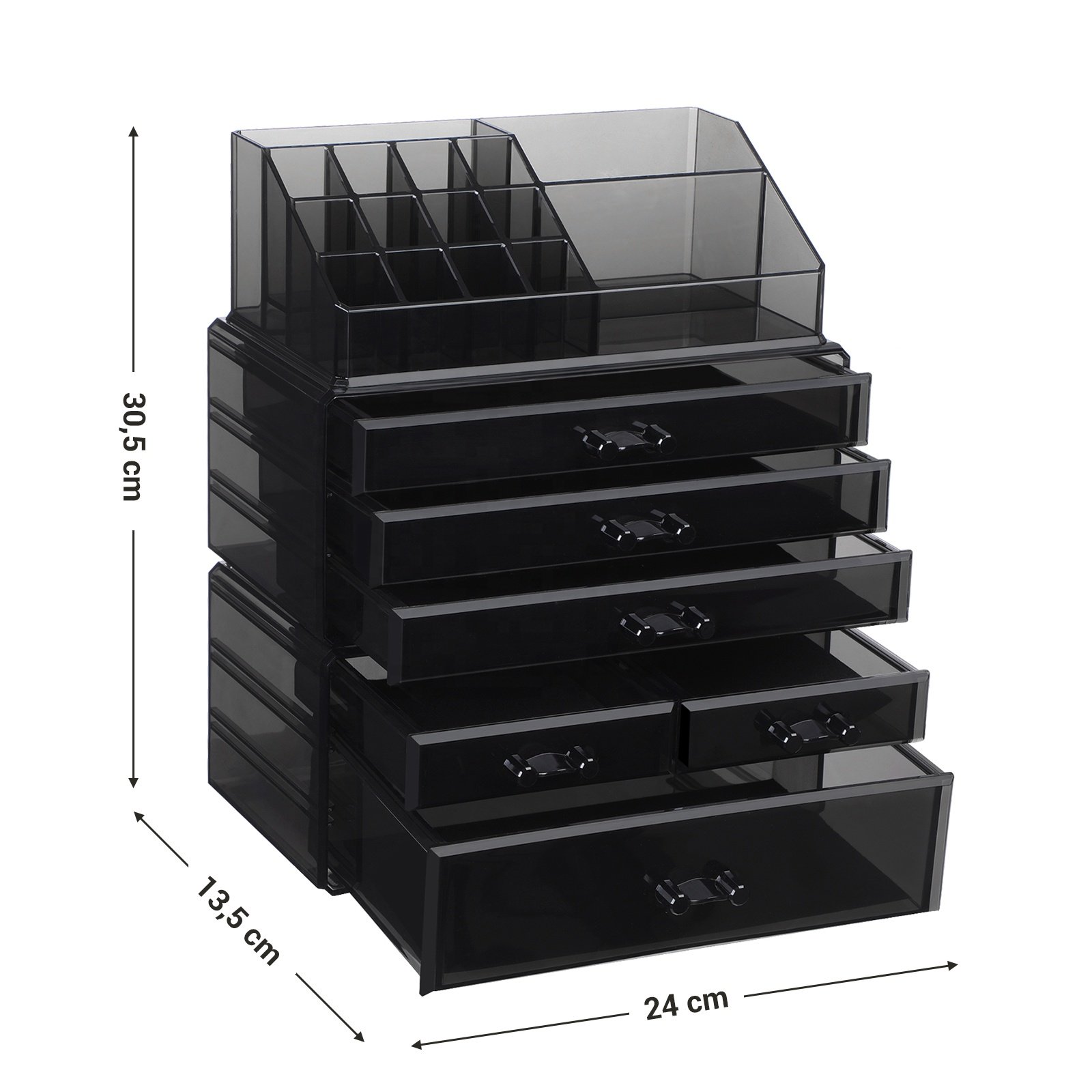 SONGMICS Wholesale Multifunction Plastic Makeup Organizer case transparent acrylic cosmetic storage box