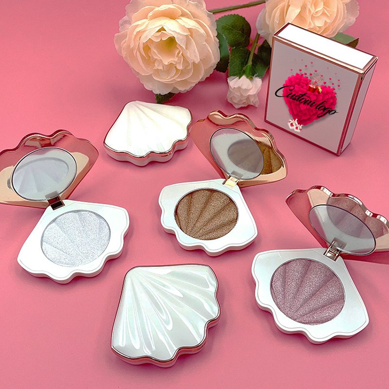 Cosmetic Pressed Powder Blusher Makeup No Logo Highlighter High Pigment Organic Private Label Highlighters Blush