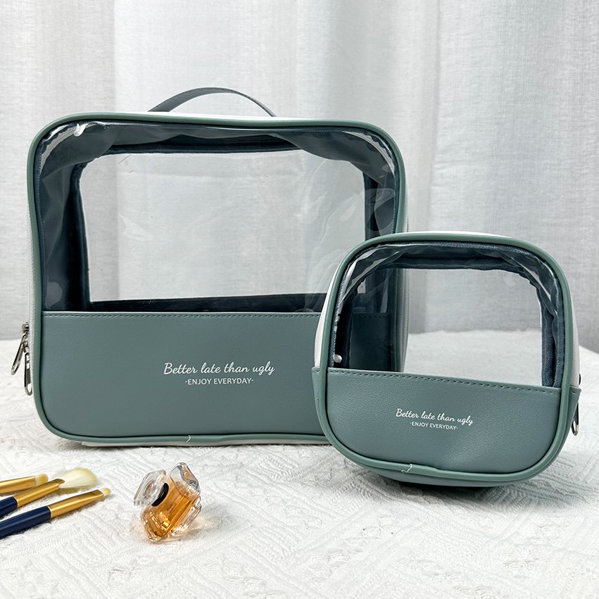 Custom logo Large Capacity PVC Storage Bag Travel Makeup Organizer Bag Water-proof Transparent Toiletries Bag
