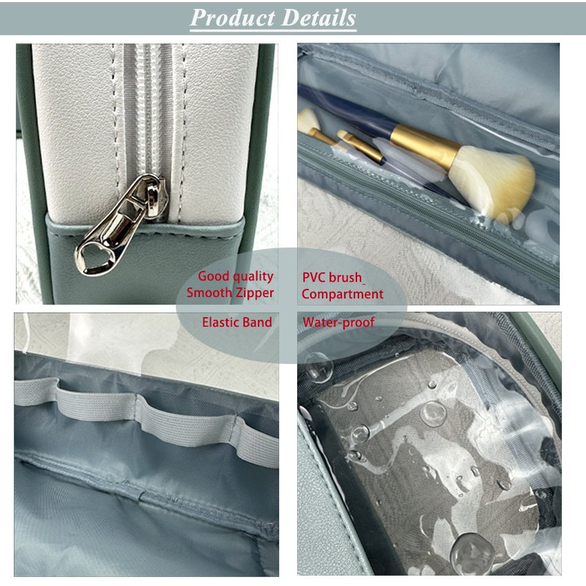 Custom logo Large Capacity PVC Storage Bag Travel Makeup Organizer Bag Water-proof Transparent Toiletries Bag