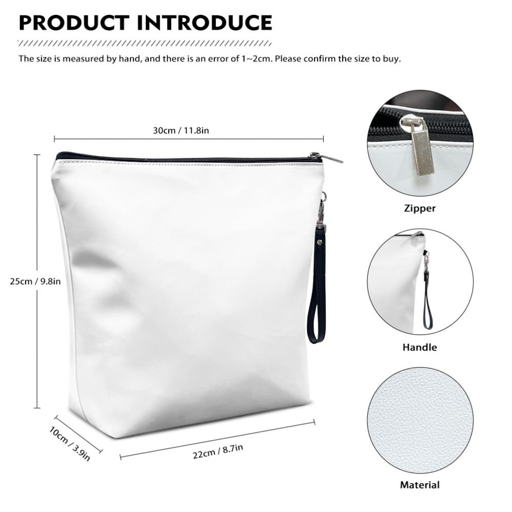 Women Cosmetic Bag Puakenikeni Flower Travel Makeup Bags Portable Toiletry HandBag Large Capacity Organizer Zipper Beauty Pouch
