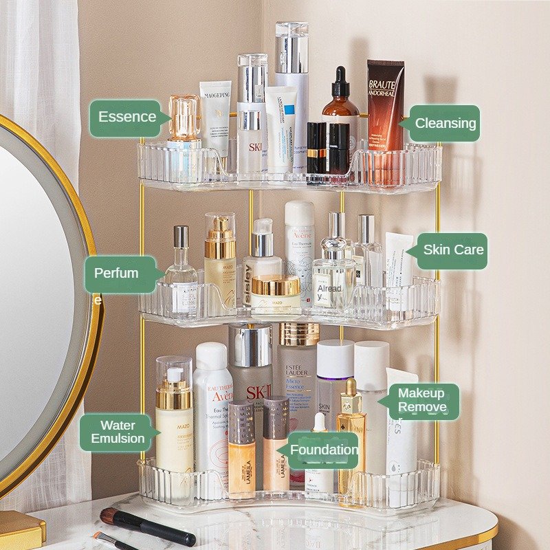 Versatile Three-Layer Corner Shelf for Kitchen - Perfect for Organizing Utensils