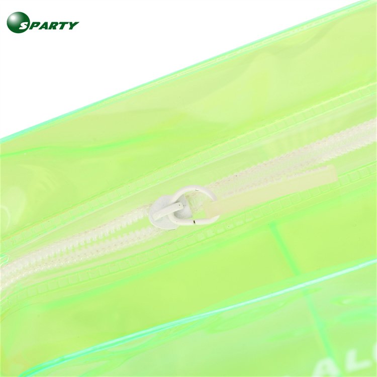 OEM Customize Logo Biodegradable Transparent Travel Zipper Pouch Women Beauty Waterproof Makeup Bags PVC Clear Cosmetic Bag