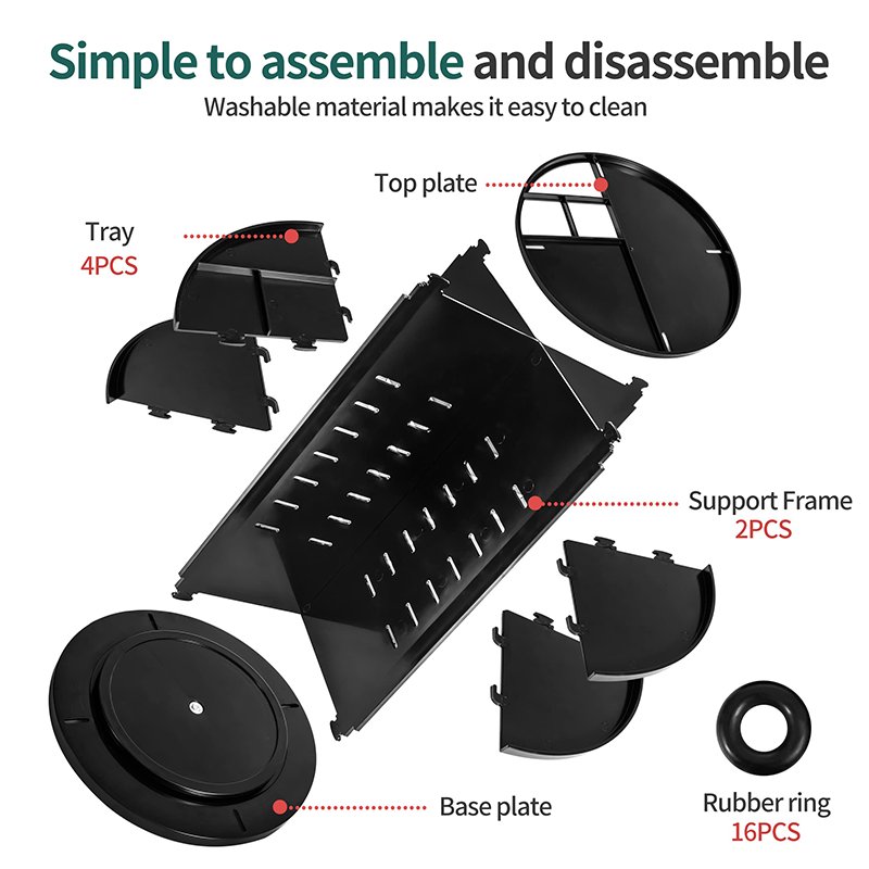 Transparent 360Degree Rotating Cosmetic Skincare Organizers Bathroom Counter Vanity Organizer