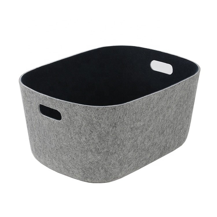 Eco-friendly PET Felt Storage Baskets Modern Design Felt Storage Bin Drawers Organizers Box Decorative Makeup Basket