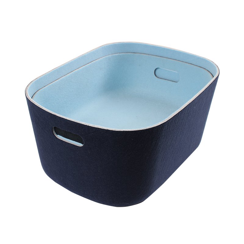 Eco-friendly PET Felt Storage Baskets Modern Design Felt Storage Bin Drawers Organizers Box Decorative Makeup Basket