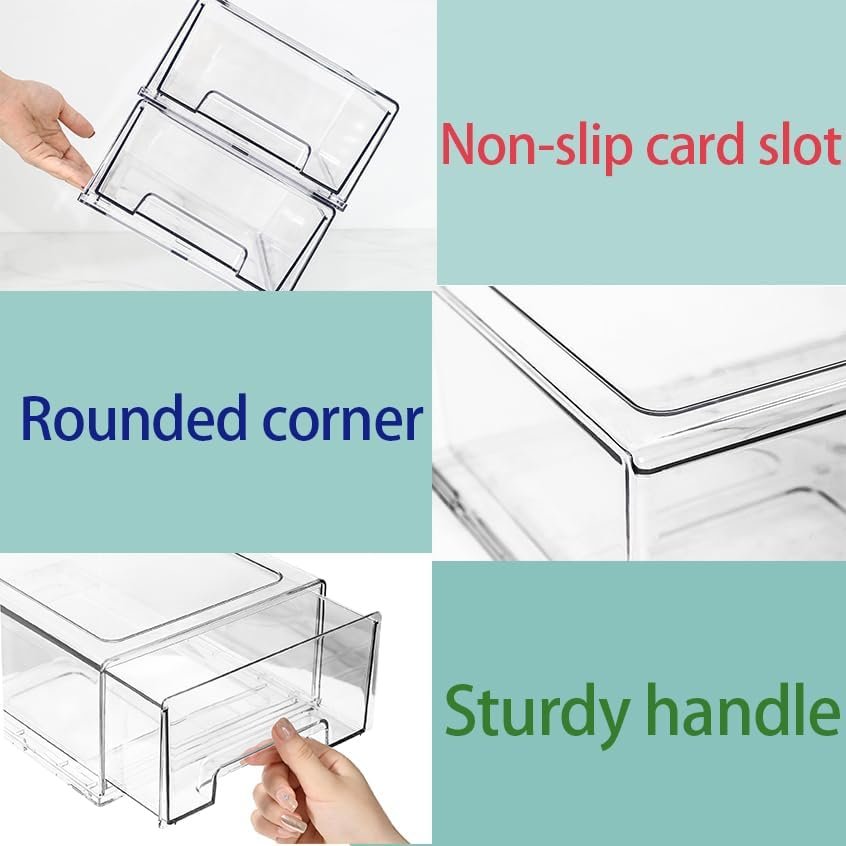 Chenyi Hot Selling Perfume Organizer Clear Storage Boxes & Bins Drawer-Type Plastic Makeup Organizer for Dresser