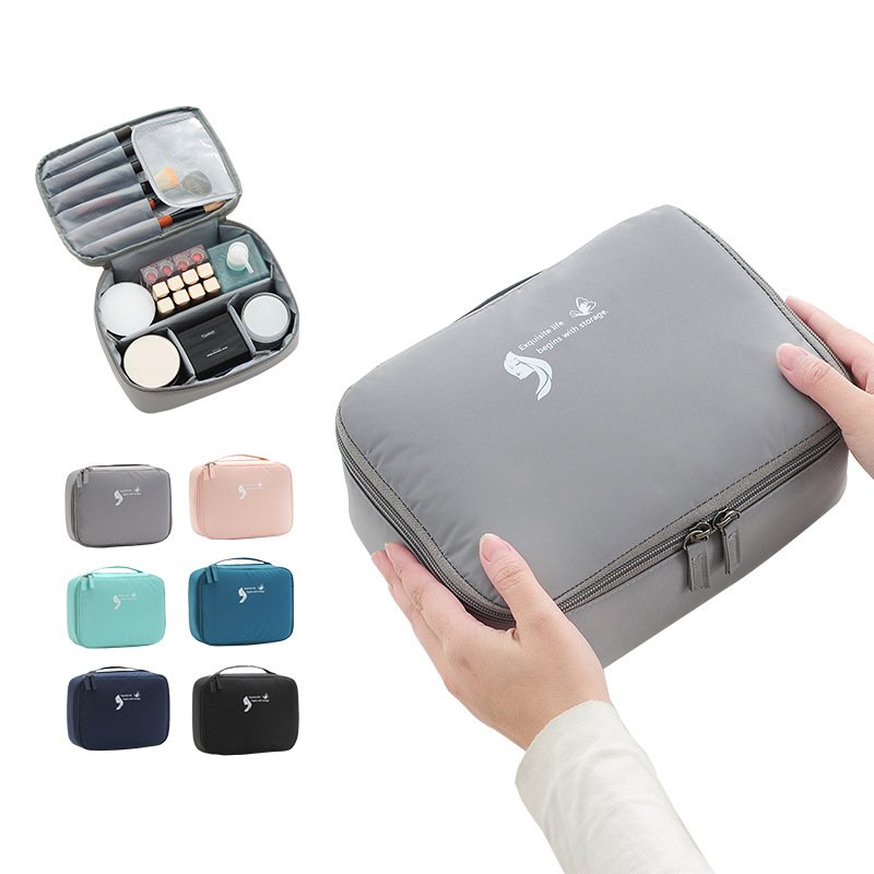 Customized Women Travel Cute Waterproof Cosmetic Bag luxury Toiletry Wash Organizer Beauty Vanity zipper Make Up Pouch