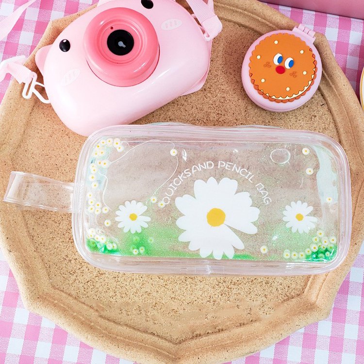 Cute Laser Teenage Girl School Pencil Case Transparent Pencil Pouch School Supplies