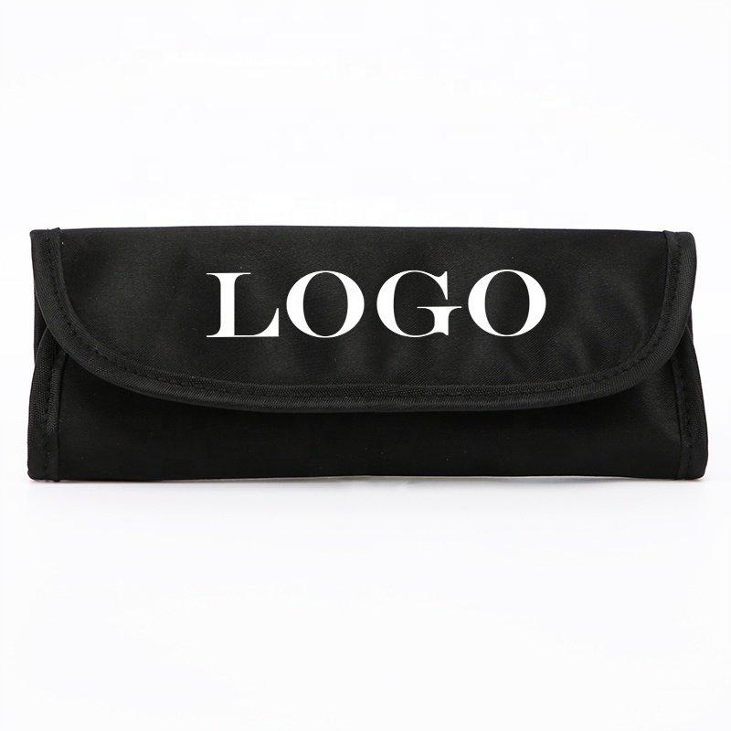 Customizable Portable Makeup Brush Organizer Bag For Travel Cosmetic Foldable Makeup Brush Roll Up Case Pouch Bag