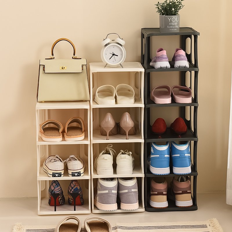 7-layer shoe rack Foldable shoe storage organizer multi-functional household installation shoe rack