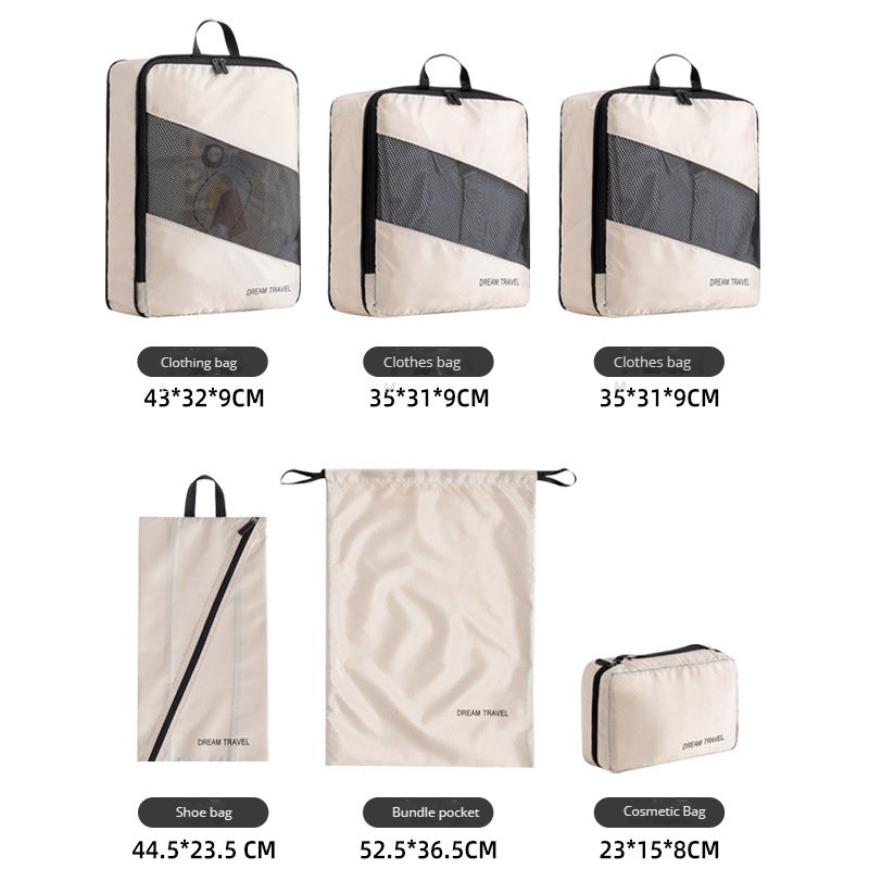 Wholesale new six sets travel storage large simple shoe bag makeup bag can be compressed clothing bag