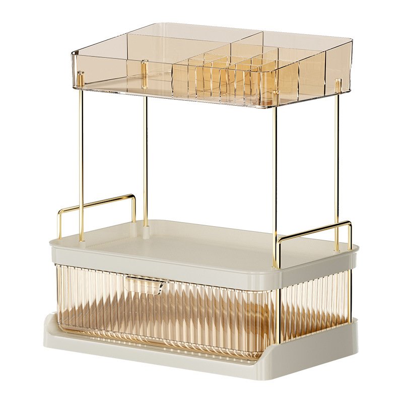Countertop Bathroom Vanity Storage Makeup Organizer with Drawers for Skincare Cosmetics Bathroom Organizers Storage