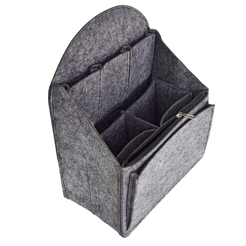 Large Travel Felt Backpack Organizer Insert for Women and Men inner organizing makeup bag