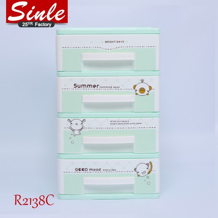 2/3/4 layers cartoon cute pink student stationery desktop storage organizer tools sundry office home plastic storage box drawers