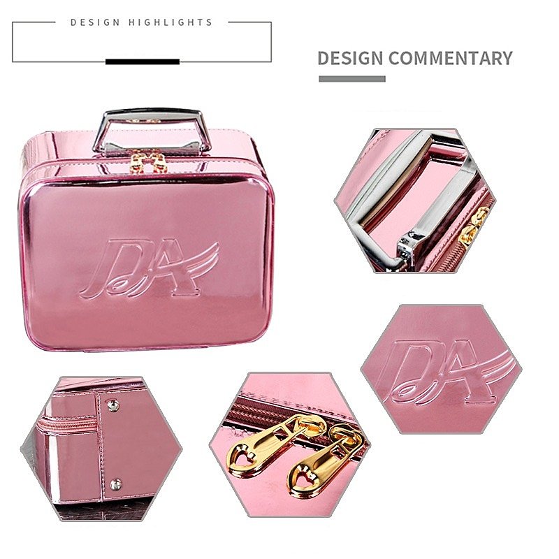 Beauty Store Vanity Cosmetic Makeup Organizer Portable makeup organizer with Mirror for Travelling Hanging Travel Toiletry Bag