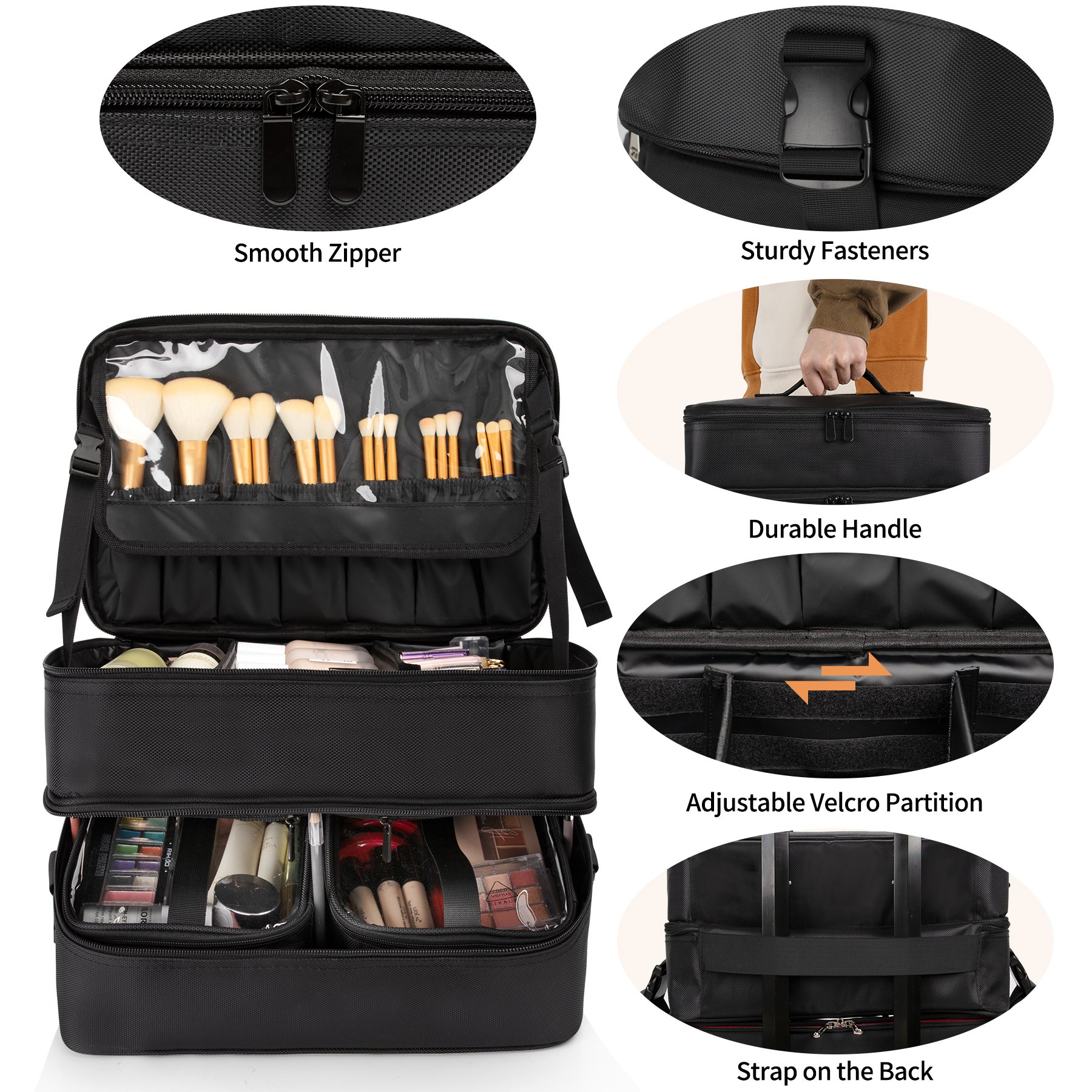 ReIaveI Custom Professional Hairdresser Makeup Trolley Case Travel Beauty Salon Barber Case Makeup Rolling Train Case