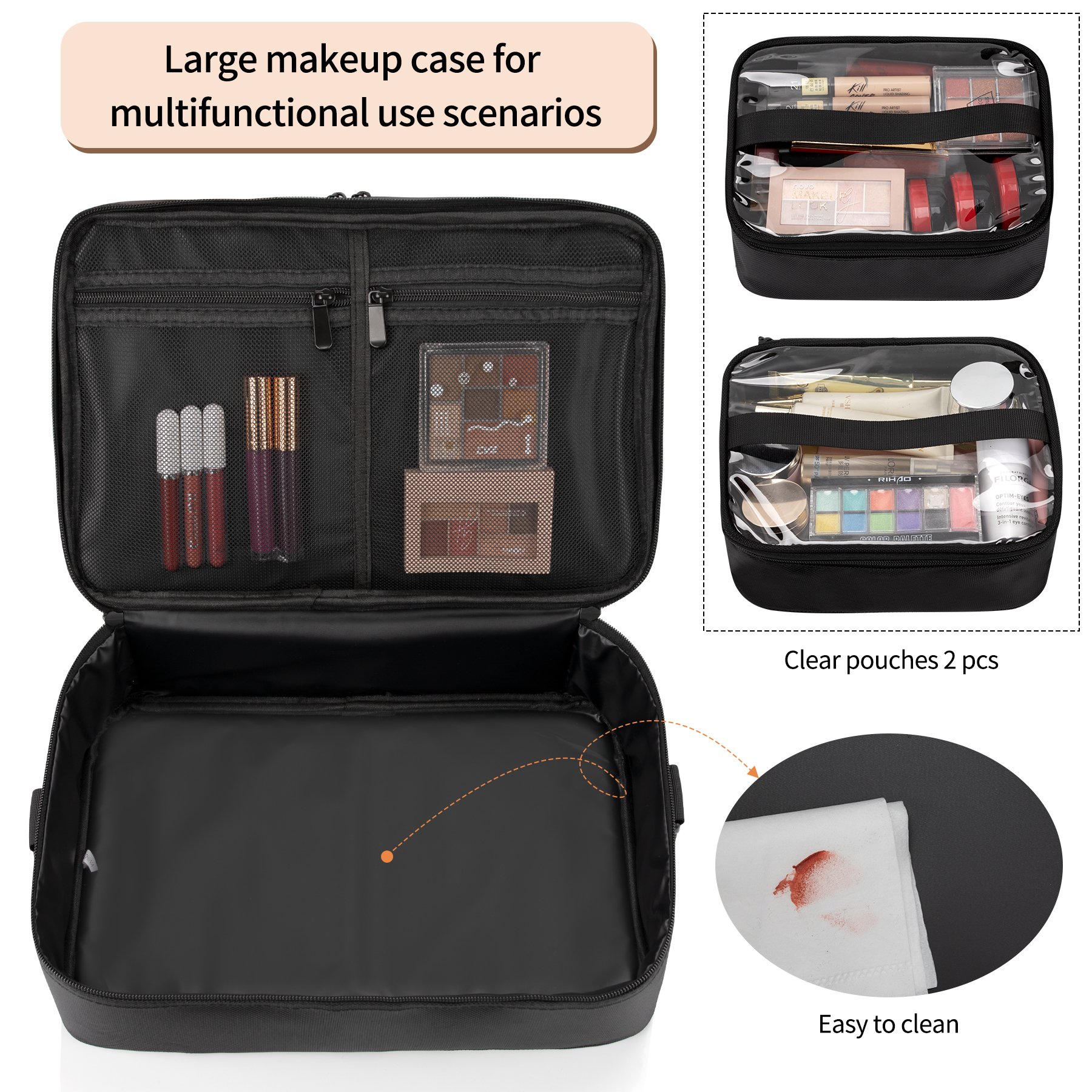 ReIaveI Custom Professional Hairdresser Makeup Trolley Case Travel Beauty Salon Barber Case Makeup Rolling Train Case